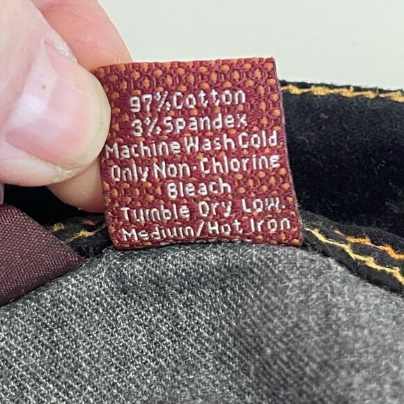 MU Makers USA Black Stretch Velveteen Boot Cut Embroidered Pockets Pants Size 4 - Picture 8 of 10